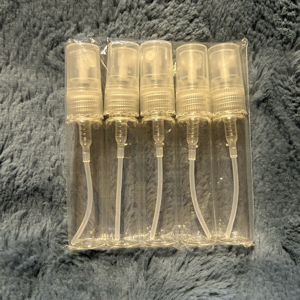 Mini Glass Sprayer Bottles - 10 mL - Brand New and Unused - 5 Pack